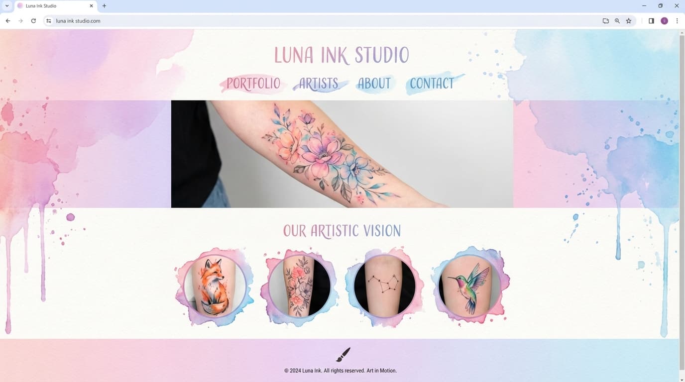 Watercolor Dreams template preview